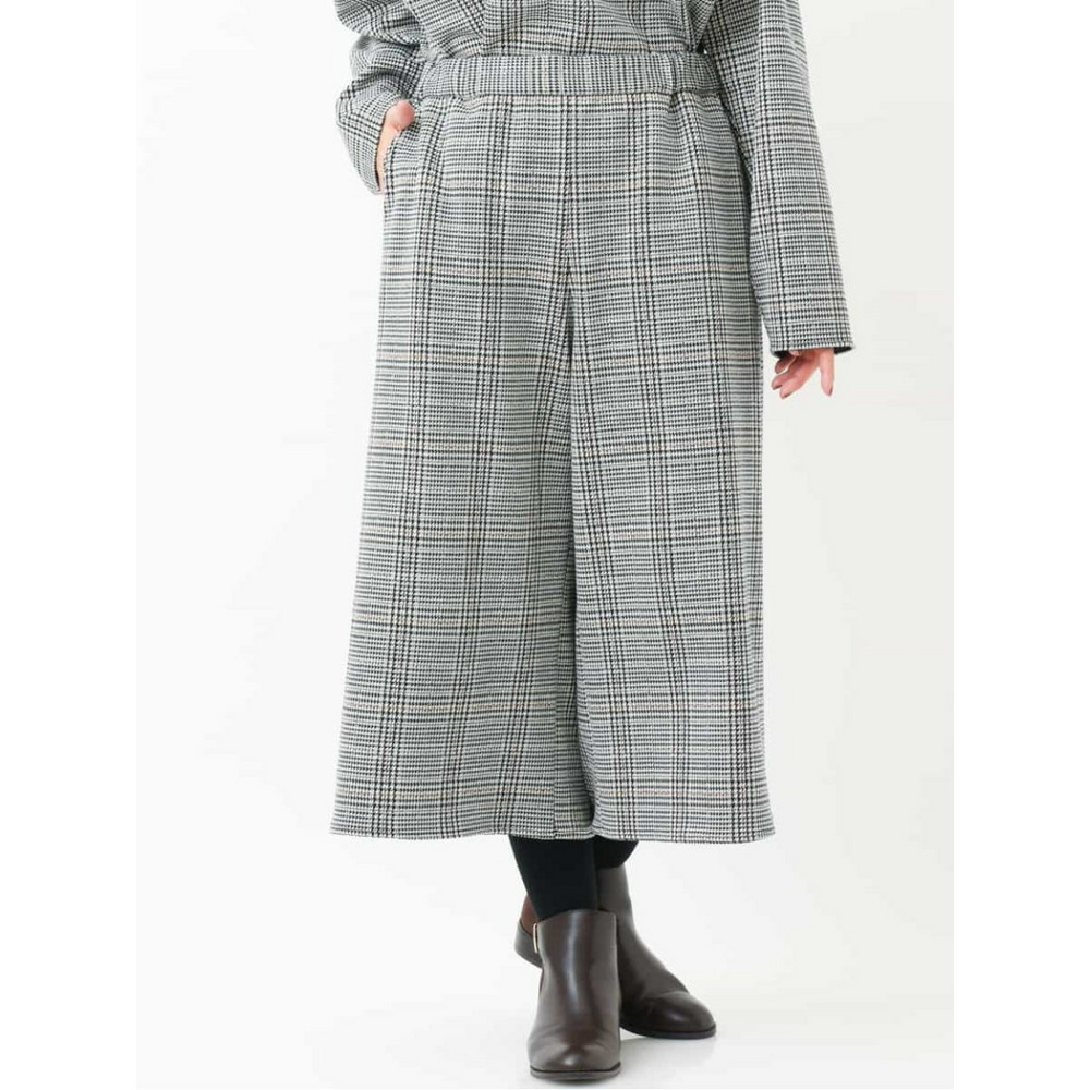 【a.v.v×eur3】【大きいサイズ/セットアップ】グレンチェックキュロットパンツ13