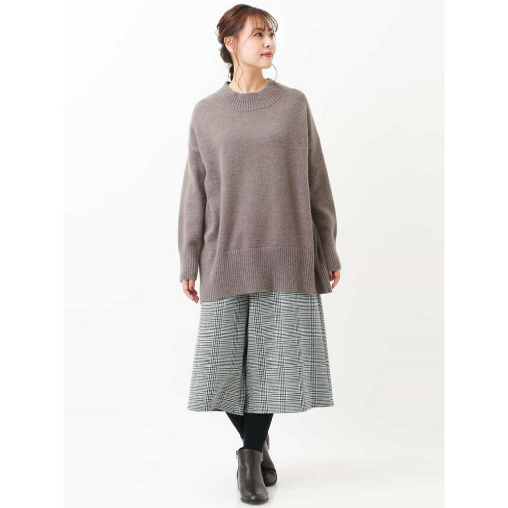 【a.v.v×eur3】【大きいサイズ/セットアップ】グレンチェックキュロットパンツ21