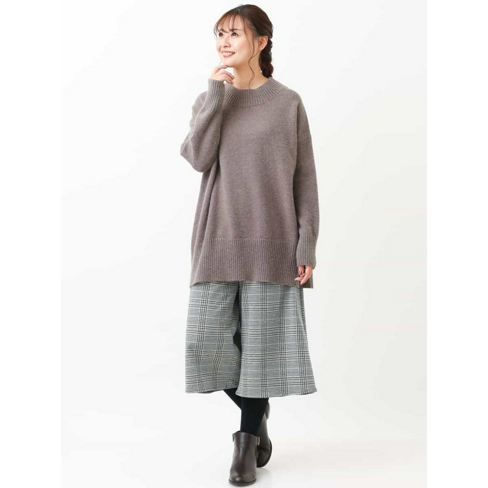 【a.v.v×eur3】【大きいサイズ/セットアップ】グレンチェックキュロットパンツ22