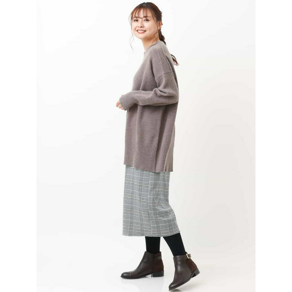 【a.v.v×eur3】【大きいサイズ/セットアップ】グレンチェックキュロットパンツ23