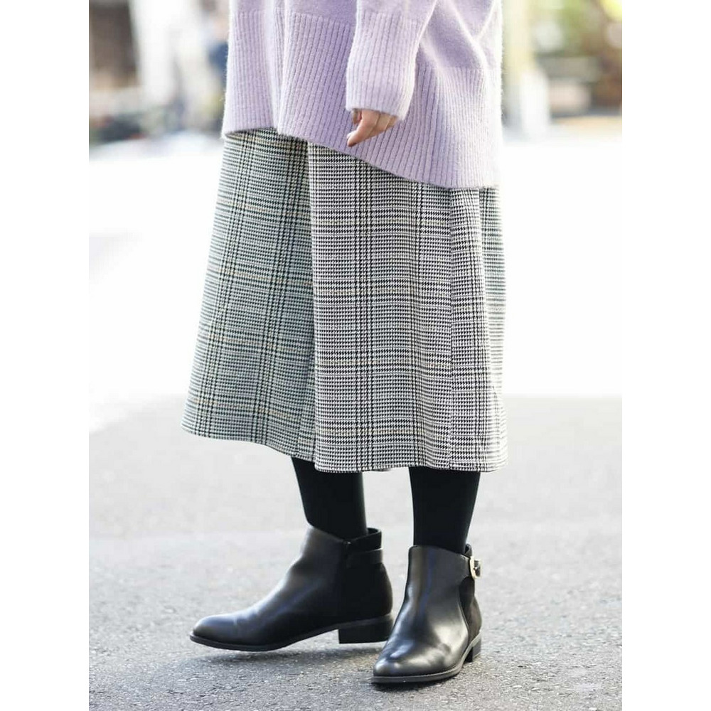 【a.v.v×eur3】【大きいサイズ/セットアップ】グレンチェックキュロットパンツ3