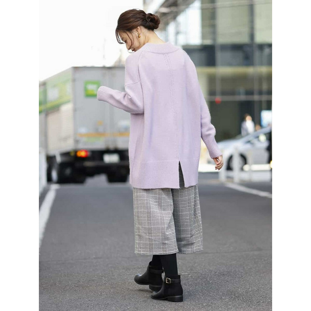 【a.v.v×eur3】【大きいサイズ/セットアップ】グレンチェックキュロットパンツ9