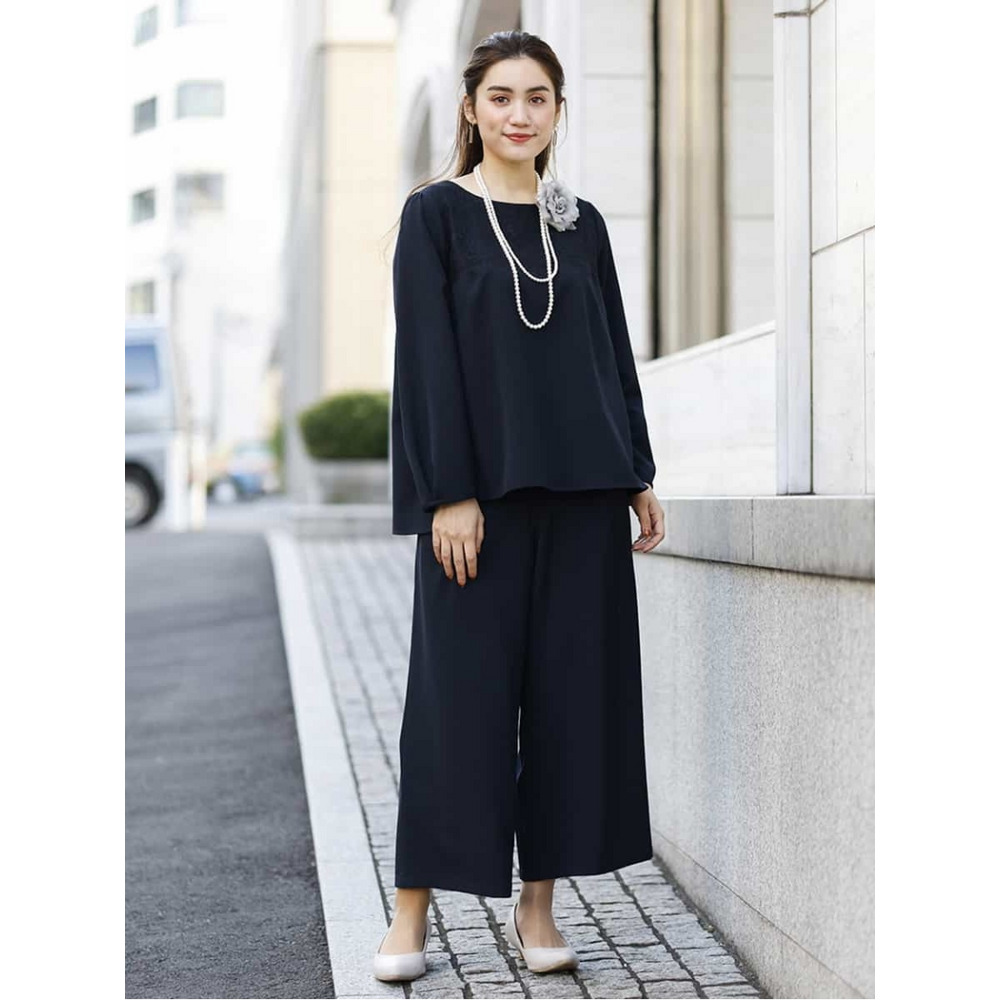 大きいサイズ/洗える】レースデザインシンプルセットアップ OLEBM