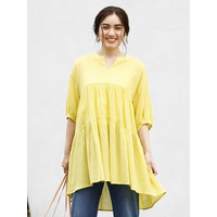 【大きいサイズ】ティアードコットンチュニック