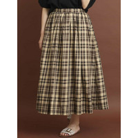 【大きいサイズ/a.v.v×eur3】チェックプリントスカート