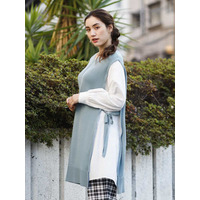 【大きいサイズ/洗える】ベストレイヤード風チュニック