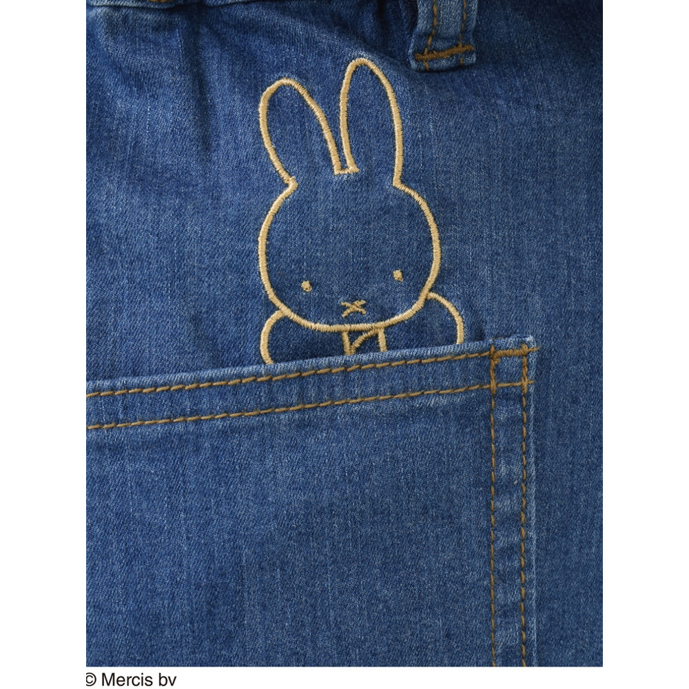 【miffy×eur3】【大きいサイズ】ミッフィー刺繍デニムスカート20