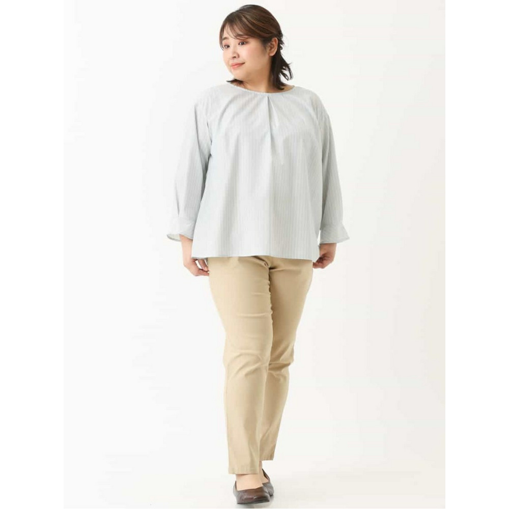 【大きいサイズ/洗える】ドライタッチバックボタンブラウス10