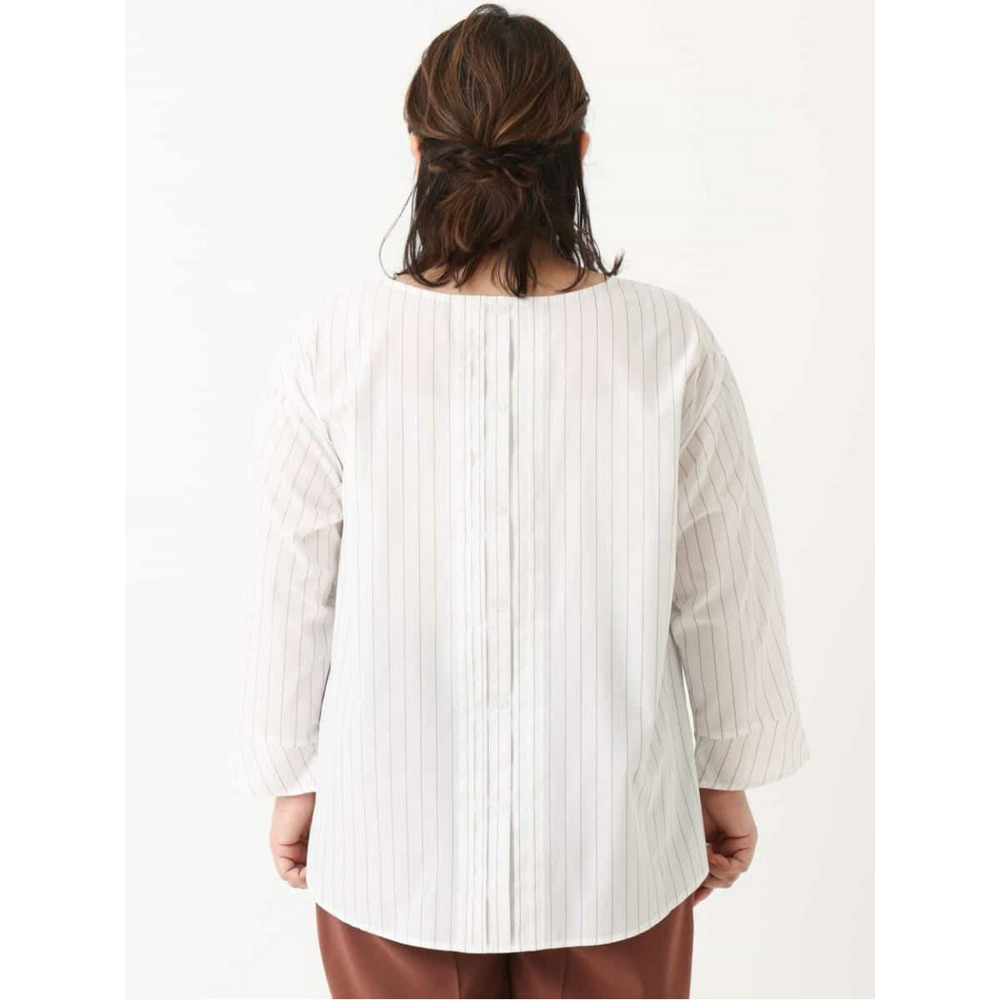 【大きいサイズ/洗える】ドライタッチバックボタンブラウス14