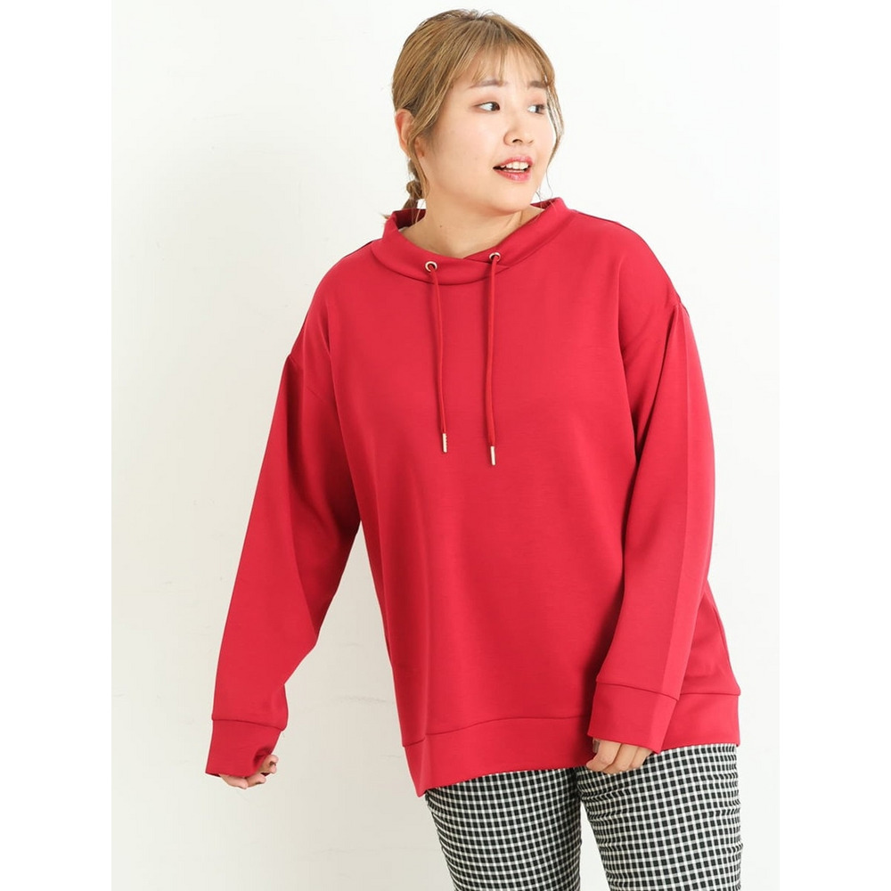 大きいサイズ】フーディー風もちもちダンボールカットソー OLKLP