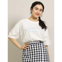【大きいサイズ/a.v.v×eur3】ロゴプリントTシャツ