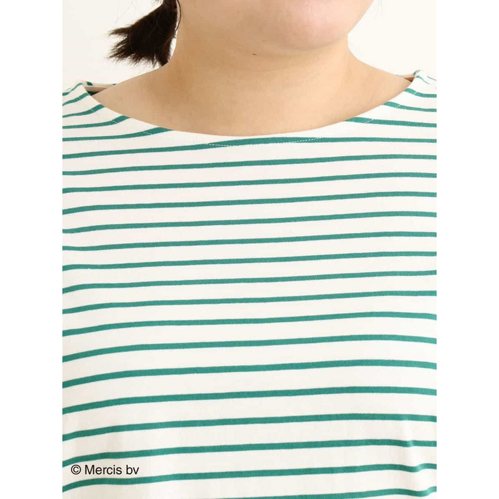 【miffy×eur3】【大きいサイズ】ミッフィー刺繍ボーダーTシャツ4