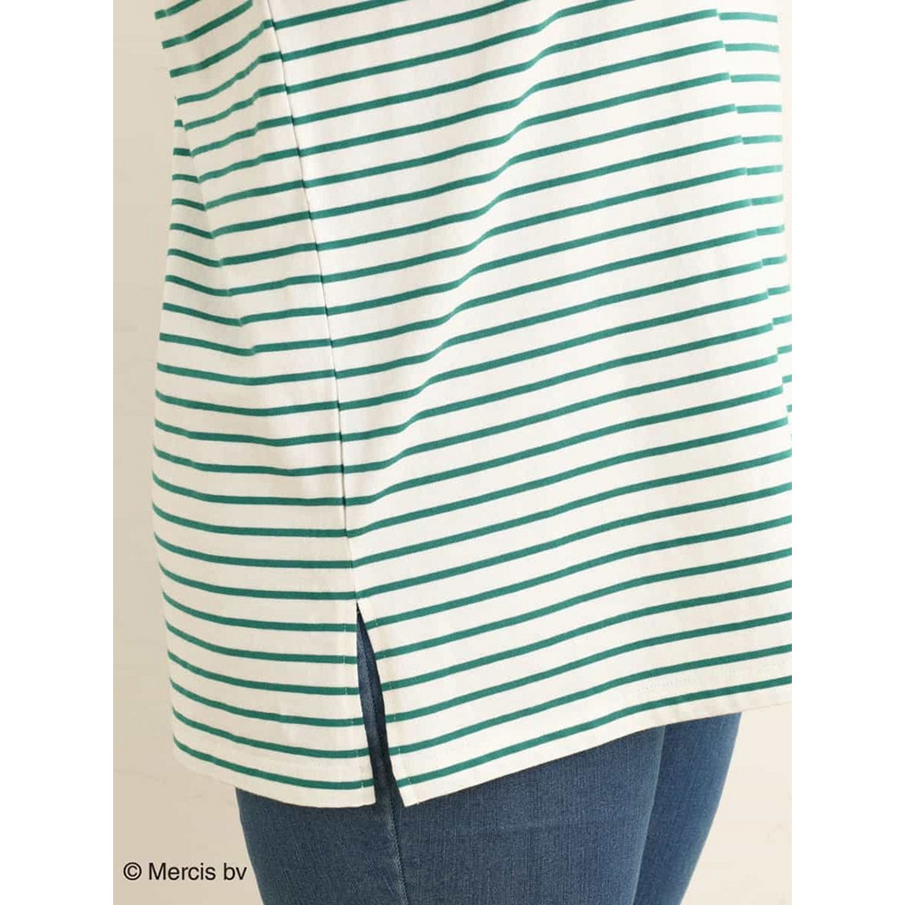 【miffy×eur3】【大きいサイズ】ミッフィー刺繍ボーダーTシャツ7