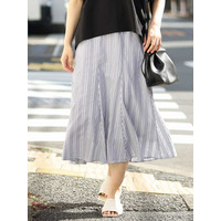 【大きいサイズ】ストライプ柄マーメイドスカート