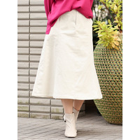 【大きいサイズ】コーデュロイフレアスカート