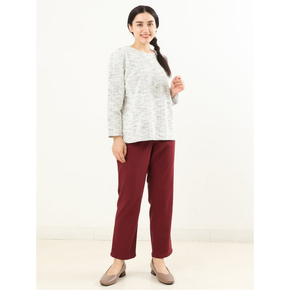 【大きいサイズ/a.v.v×eur3】ツイードギャザースリーブトップス11