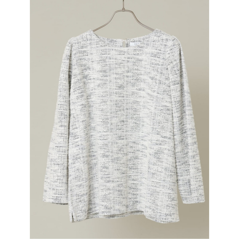 【大きいサイズ/a.v.v×eur3】ツイードギャザースリーブトップス12