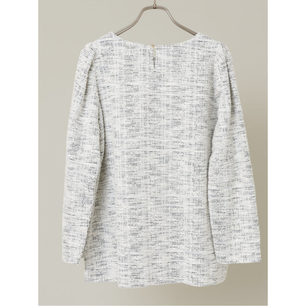 【大きいサイズ/a.v.v×eur3】ツイードギャザースリーブトップス17