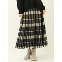 【大きいサイズ】アクリルジャガードチェック柄スカート