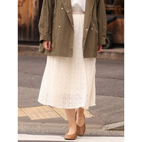 【大きいサイズ】幾何学柄レーススカート