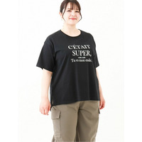 24年夏新作【大きいサイズ/a.v.v×eur3】コットンロゴTシャツ