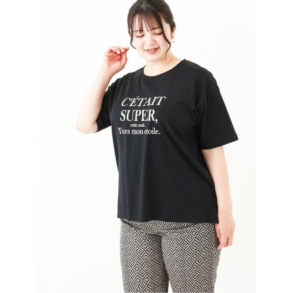 24年夏新作【大きいサイズ/a.v.v×eur3】コットンロゴTシャツ26