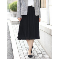 【大きいサイズ】シフォンプリーツスカート