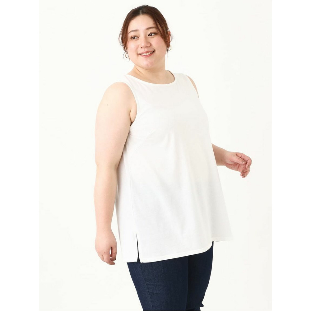 【大きいサイズ】リゾートプリントブラウス+タンクトップセット15