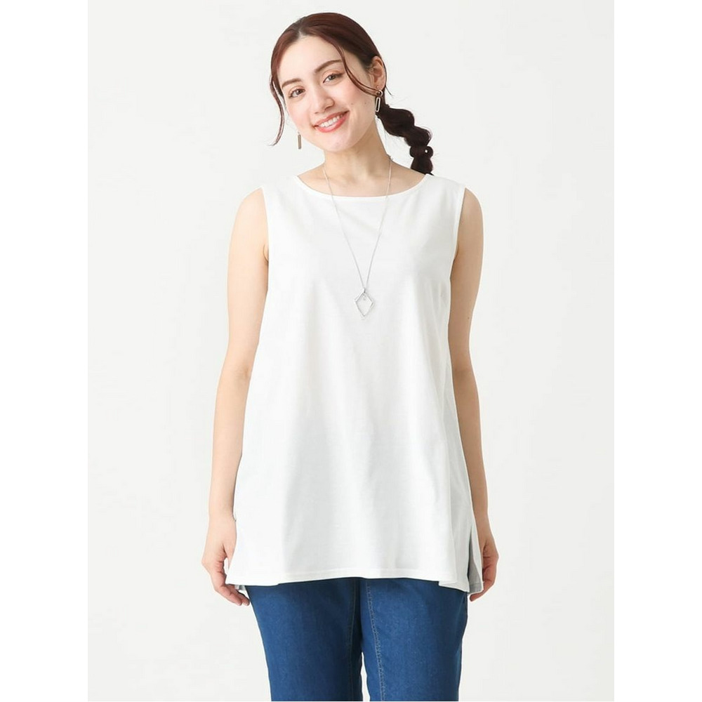 【大きいサイズ】リゾートプリントブラウス+タンクトップセット28