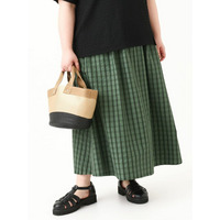 【大きいサイズ/soso×eur3】ギンガムチェックスカート