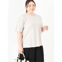 24年夏新作【大きいサイズ/a.v.v×eur3】コットンロゴTシャツ