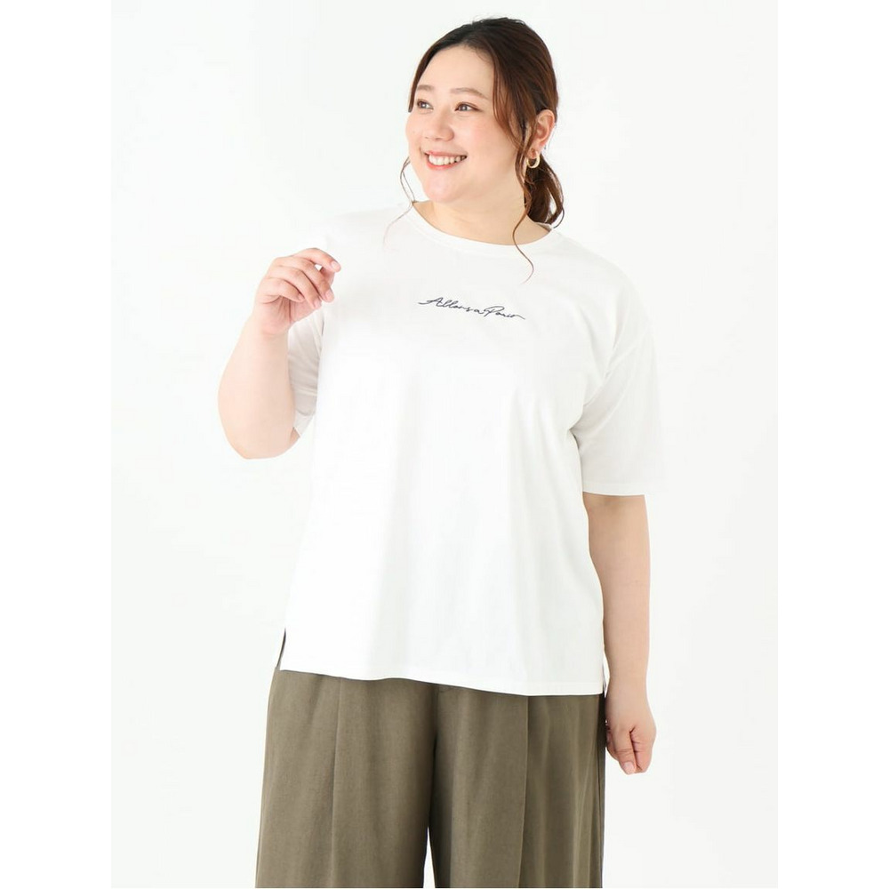 24年夏新作【大きいサイズ/a.v.v×eur3】コットンロゴTシャツ4