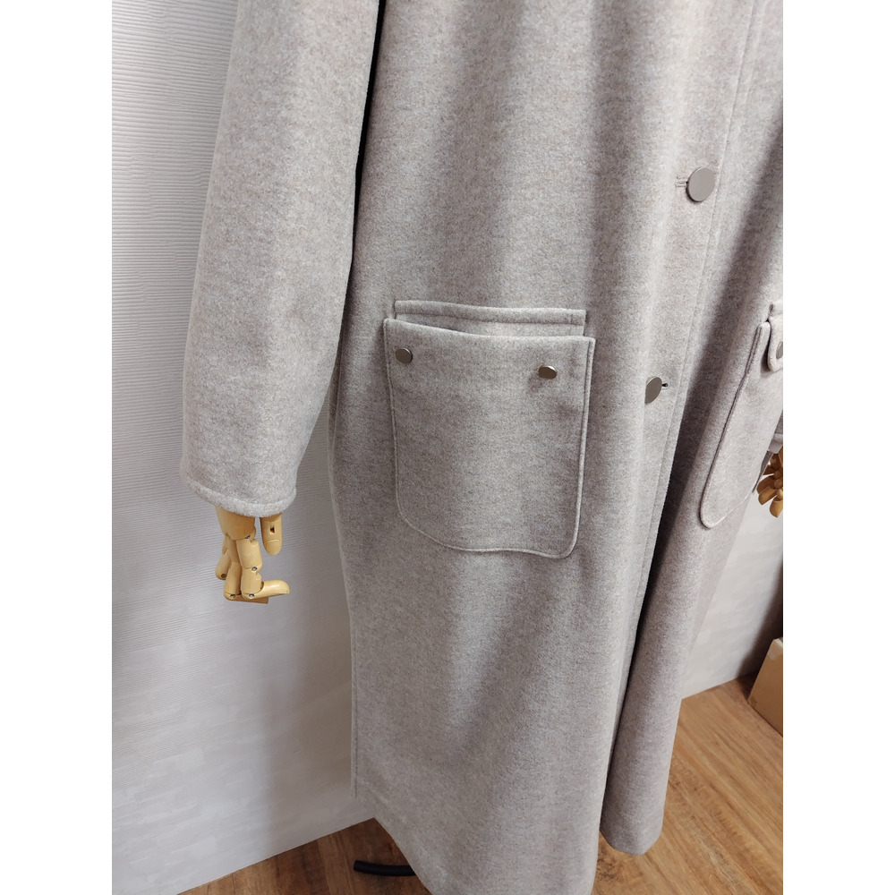 【日本製】 ノーカラー3Bウーリッシュコート 4