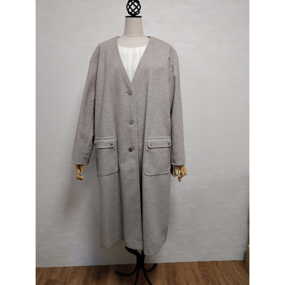 【日本製】 ノーカラー3Bウーリッシュコート 1