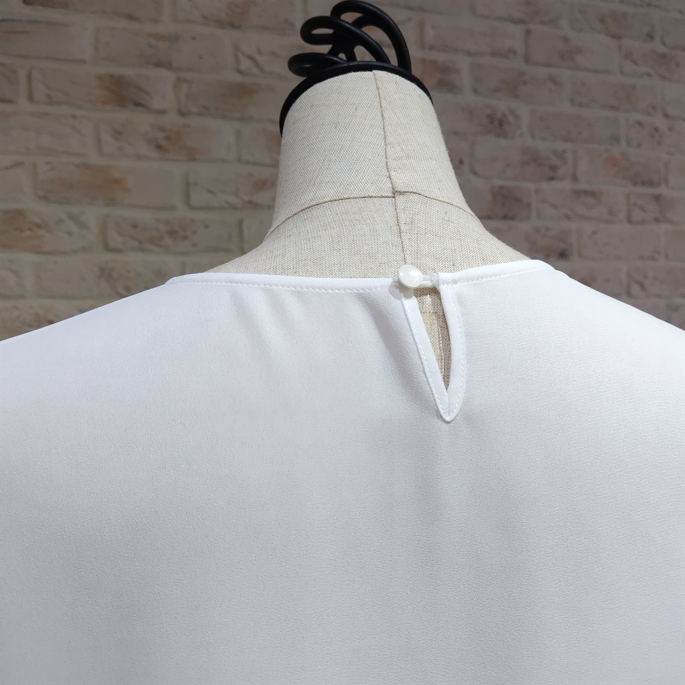 無地タックアシンメトリーブラウス8