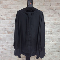 無地ボウタイオーバーサイズブラウス