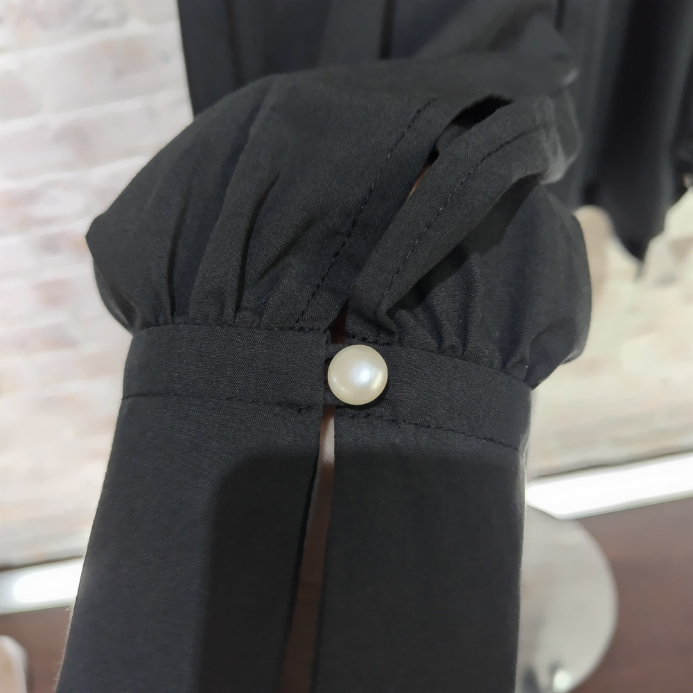 無地ボウタイオーバーサイズブラウス10