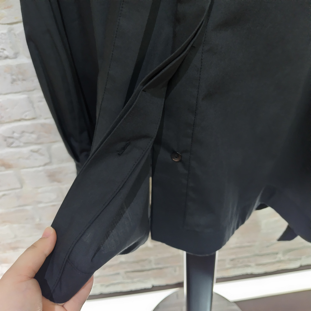 無地ボウタイオーバーサイズブラウス11