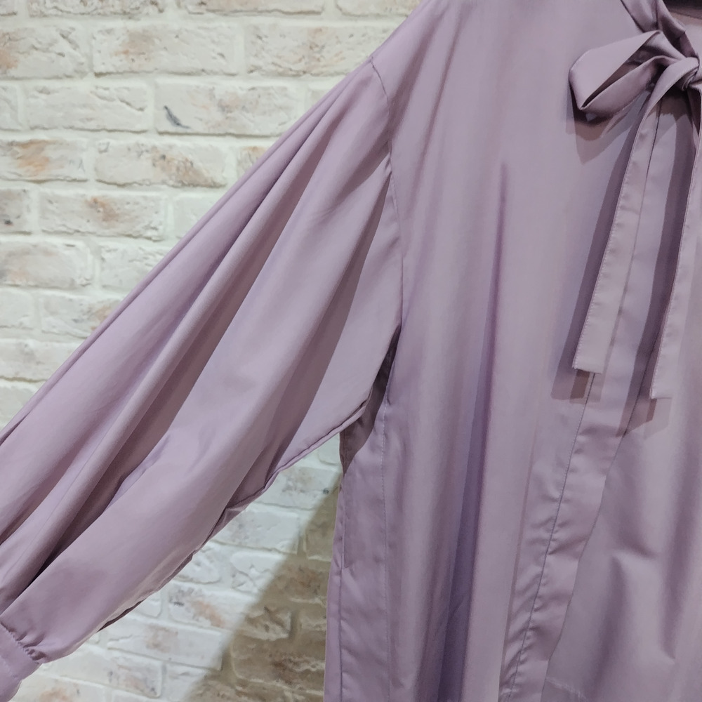 無地ボウタイオーバーサイズブラウス3