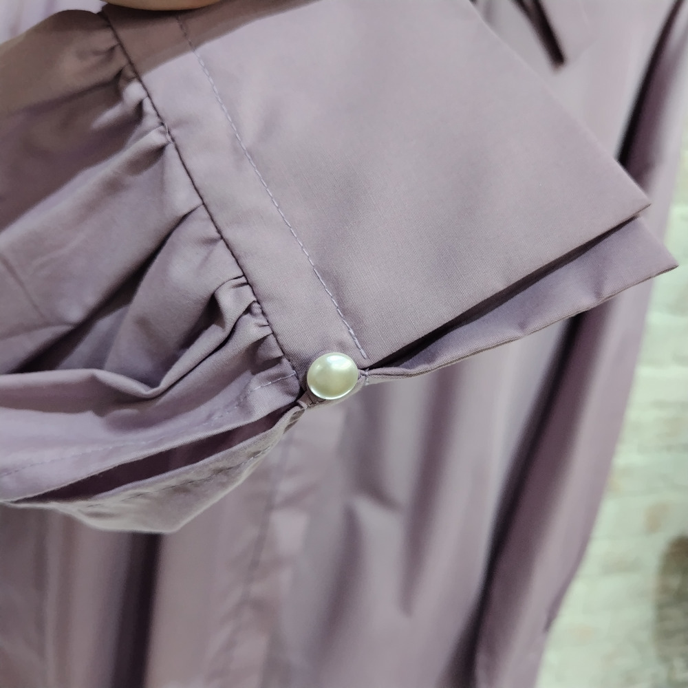 無地ボウタイオーバーサイズブラウス4