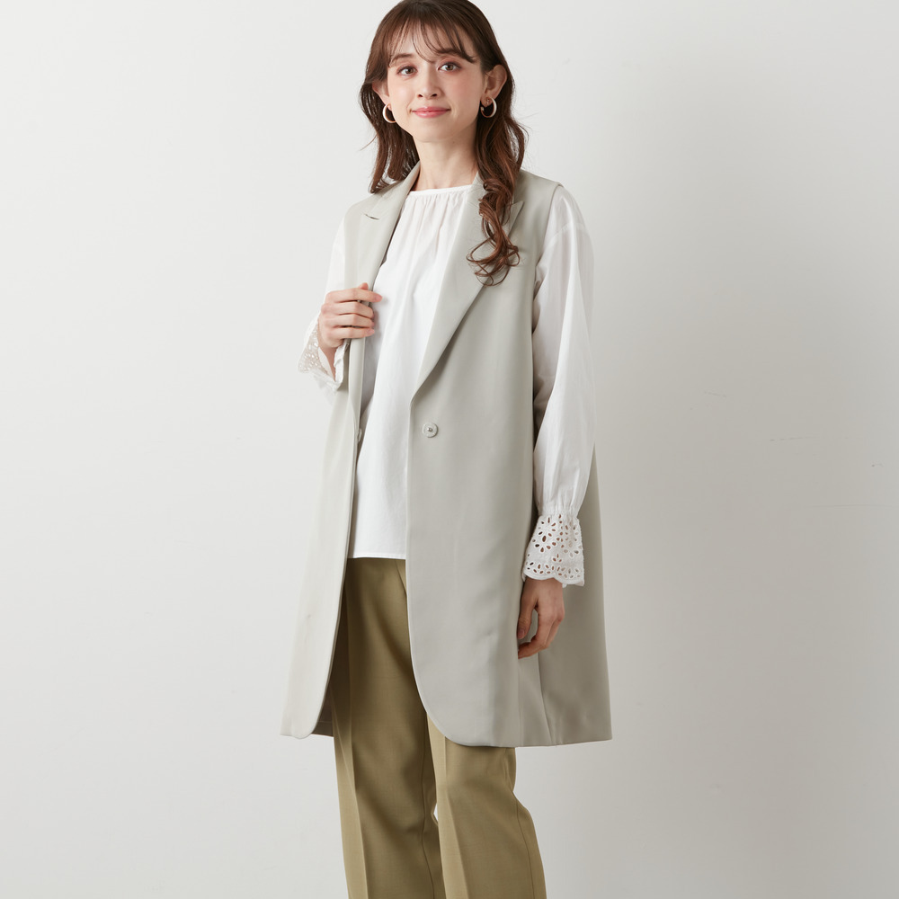 テーラーロングジレ