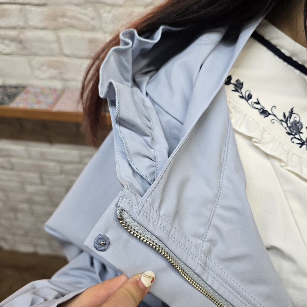 撥水フリルコート12