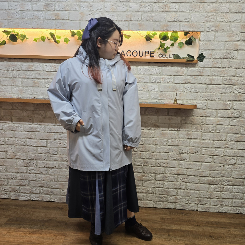 撥水フリルコート3