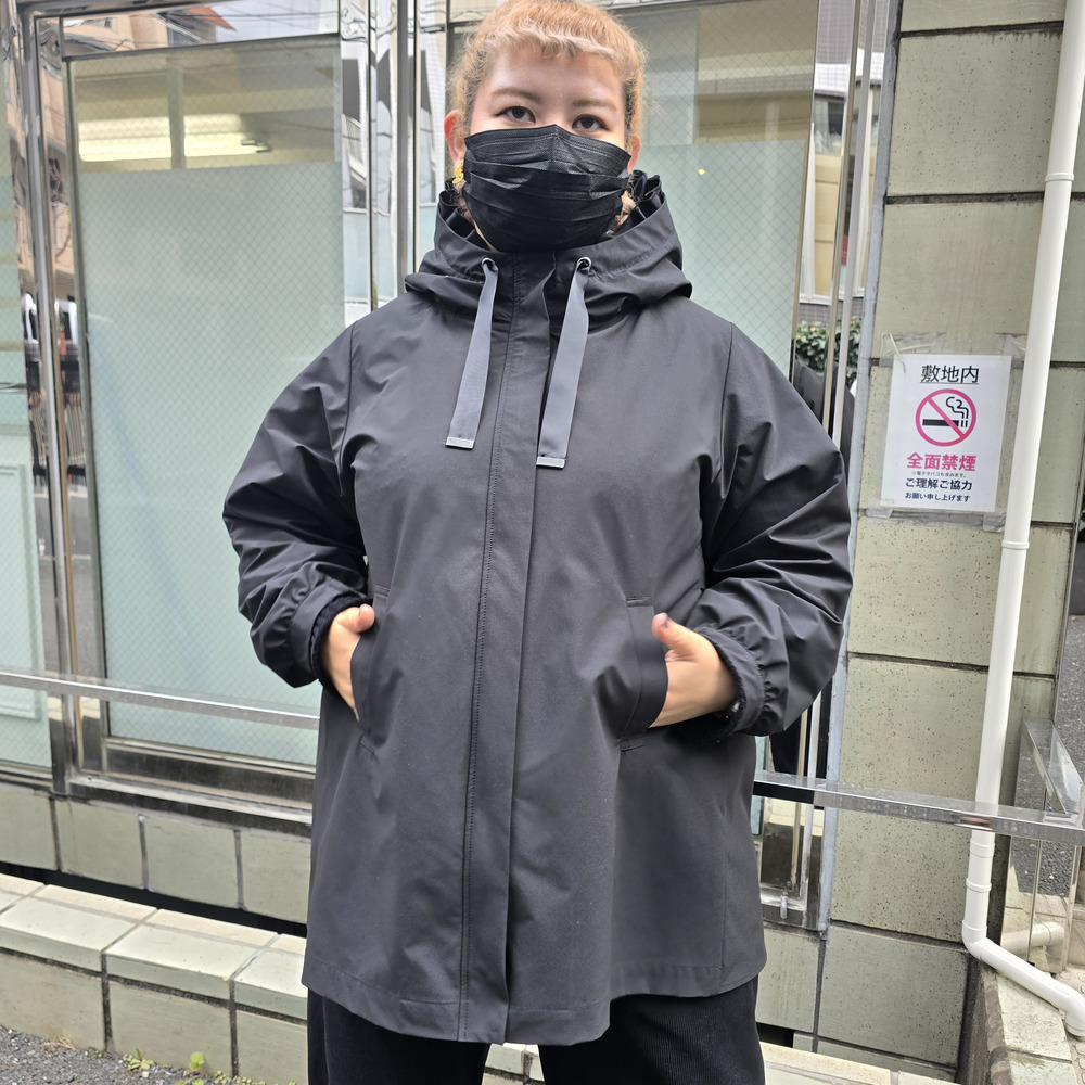 撥水フリルコート1