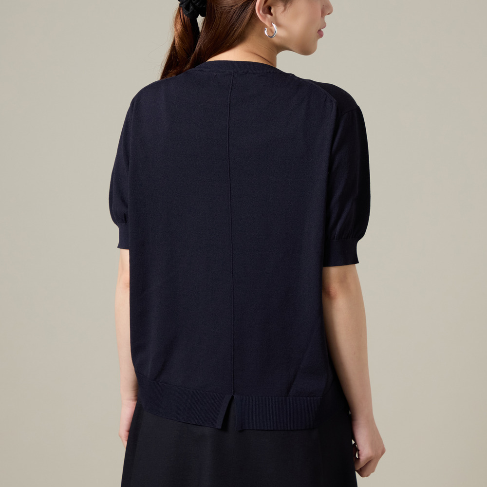 ビジュー付き大人の華やぎニットプルオーバー4