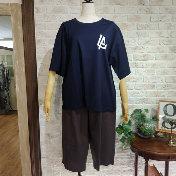 オーガニック綿麻 7分丈パンツ【アリノマ/Alinoma】 オーガニック綿麻 7分丈パンツ【アリノマ/Alinoma】