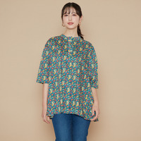 「洗える」リバティ スキッパーチュニック