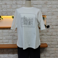 街並みハンドスケッチTシャツ