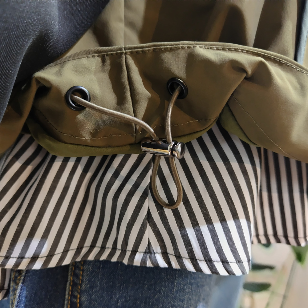 異素材ドッキングフード付きベスト7