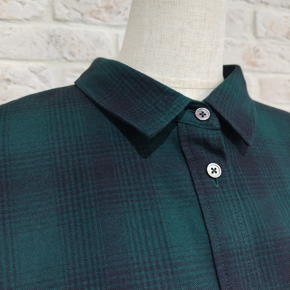 チェック柄ツイル起毛シャツ3